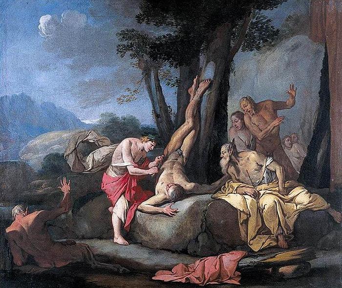 Giulio Carpioni Apollo and Marsyas oil painting image
